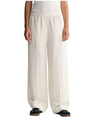 GANT Wide Trousers - Natural