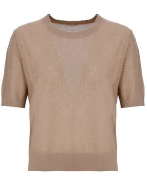 Kangra Round-Neck Knitwear - Marrón