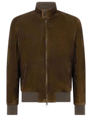 Boglioli Wildleder-Bomberjacke - Grün