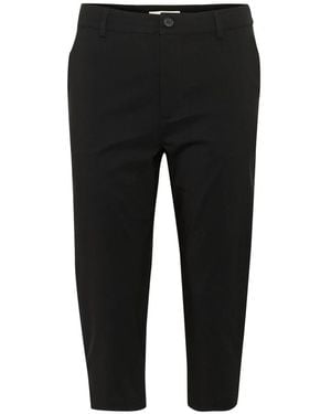 Cream Cropped Trousers - Nero