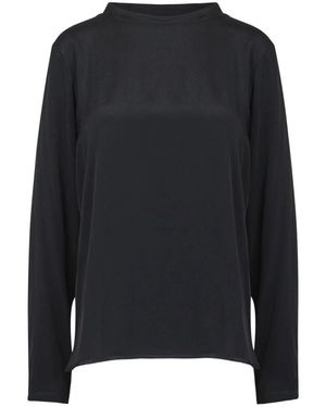 Ottod'Ame Crepe T-Shirt Met Lange Mouwen - Zwart