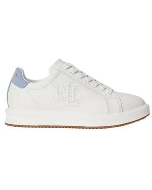Ralph Lauren Schoenen ,Wit ,Leer Lauren Sneaker