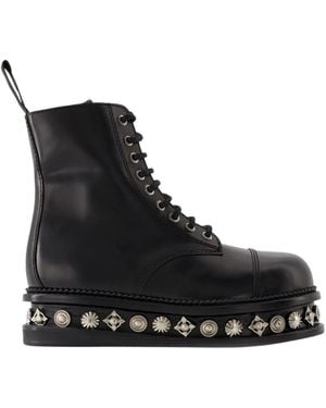 Toga Lace-Up Boots - Black