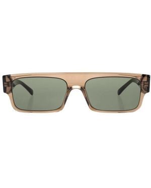 McQueen Accessoires ,Bruin ,Rechthoekige Zonnebril - Groen