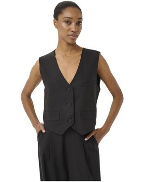 Gestuz Waistcoats - Black