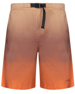MSGM Bermuda in cotone con vita elastica - Arancione