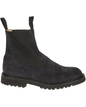 Tricker's Marineblaue wildleder chelsea stiefelette - Schwarz