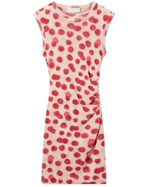 Stella McCartney Raspberry Print Mesh Mini Jurk - Rood