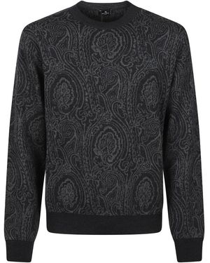 Etro Round-Neck Knitwear - Grey