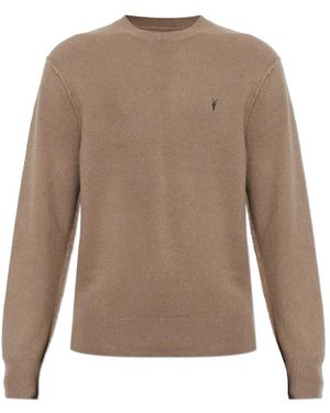 AllSaints Statten Ramskull Crew Neck Jumper - Bruin