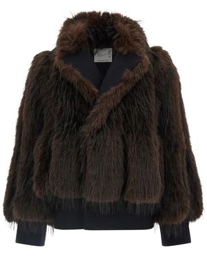 Sacai Faux Fur & Shearling Jackets - Black