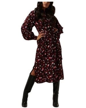 Pom Maxikleid Rot 7056 - Schwarz