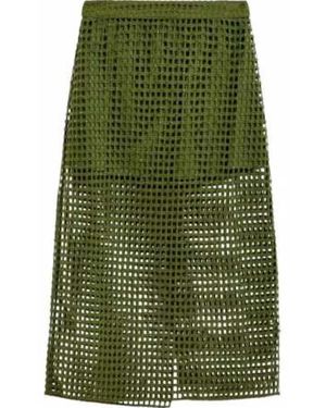 Essentiel Antwerp Grüner Mesh Pailletten Schalrock