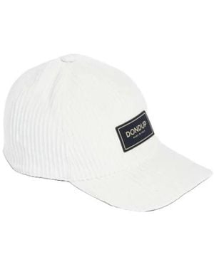 Dondup Baseball Cap Aus Cord - Weiß