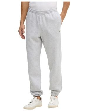 Lacoste Broeken ,Grijs ,Katoen Brushed Fleece Trackpants