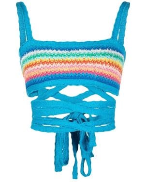Alanui Sleeveless Tops - Blue
