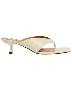 Marella Heeled Mules - Metálico