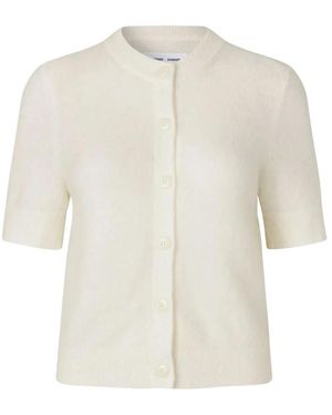 Samsøe & Samsøe Truien & Vesten ,Wit ,Wol Sanoura Ss Cardigan 15556