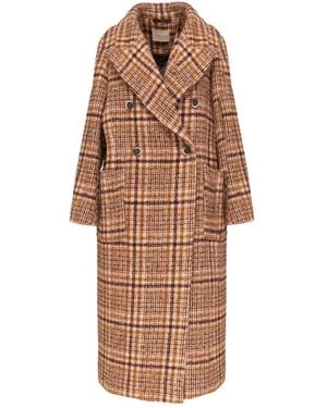 Momoní Double-Breasted Coats - Marrón