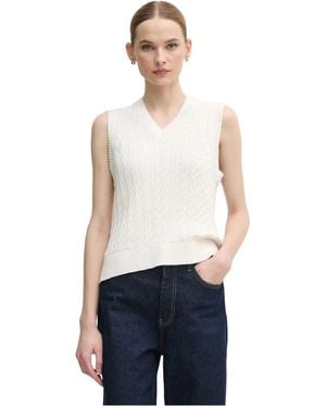 Barbour Hartland Pullover-Weste - Weiß