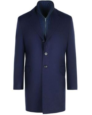 Fay Single-Breasted Coats - Blu
