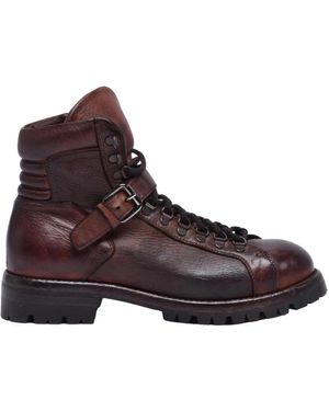 Eleventy Lace-Up Boots - Marrón