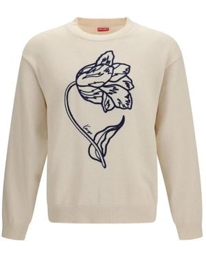 KENZO Round-Neck Knitwear - Gris