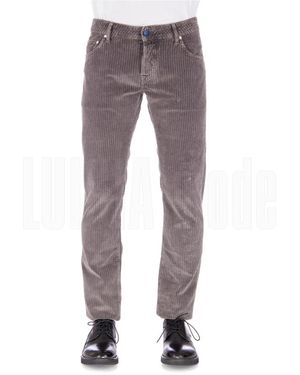 Jacob Cohen Komfort Straight British Hose - Grau