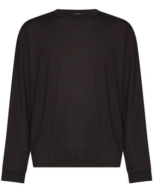Studio Nicholson Tops ,Zwart ,Wol Pinhas Long Sleeve Jersey