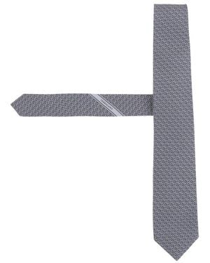 Ferragamo Accessoires ,Grijs ,Zijden Das Met Patroon - Wit