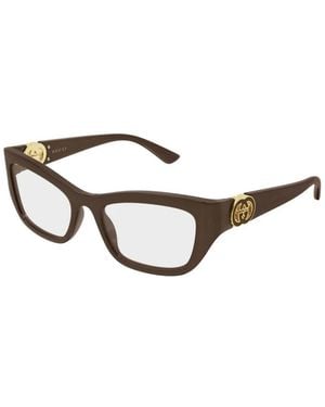 Gucci Interlocking-G Cat-Eye Rahmen - Braun