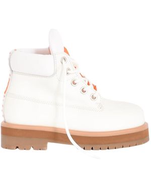 PDF Lace-Up Boots - White