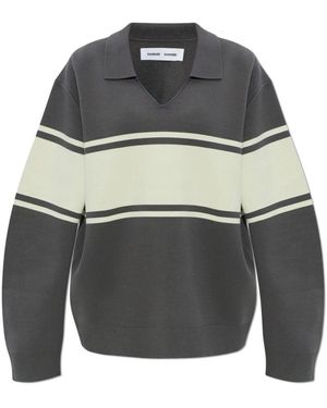 Samsøe & Samsøe Truien & Vesten ,Grijs ,Polyester Saanne Polo