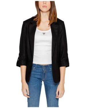 ONLY Schwarzer Leinenmischung Blazer 3/4 Ärmel