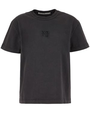 Alexander Wang Aangesloten T-Shirt Met Hotfix Logo - Zwart