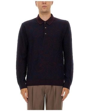 Etro Round-Neck Knitwear - Azul