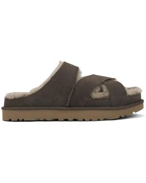 UGG Schoenen ,Grijs ,Fluff Yeah Slide - Bruin