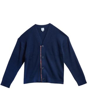 Paul Smith Truien & Vesten ,Blauw ,Katoen Cardigan Costine Misto Merino
