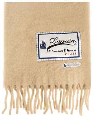 Lanvin Signature Wollschal Mit Fransen - Mettallic