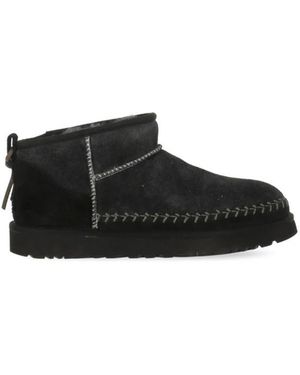 UGG Classic Ultra Mini Biarritz Ankle Boots - Black