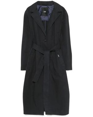 Add Belted Coats - Zwart