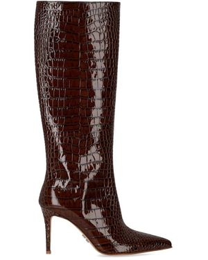 Sergio Levantesi Brauner Lackleder Hoher Stiefel