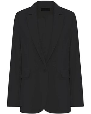 Cro Klassischer Schwarzer Blazer Mit Taschen