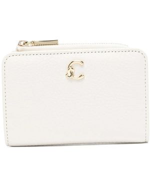 Coccinelle Accessoires ,Wit ,Leer Compacte Portemonnee Met Rits