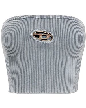 DIESEL Sleeveless Tops - Blu