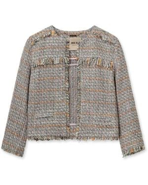 Mos Mosh Mmellis Bouclé Jacke - Grau