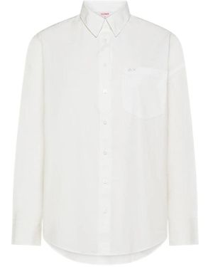 Sun 68 Overhemden ,Wit ,Katoen Shirt