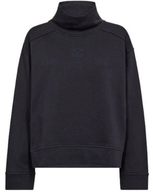 co'couture Hoodies & Sweatvesten ,Blauw ,Sweatshirt Met Hoge Hals