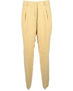 forte_forte Slim-Fit Trousers - Yellow