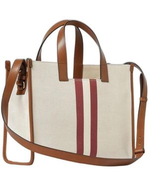 Bally Tennis Collection Tote Bag - Braun